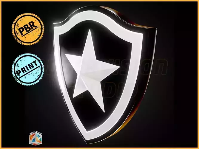 Botafogo De Futebol E Regatas logo - Cinematic - 3D print