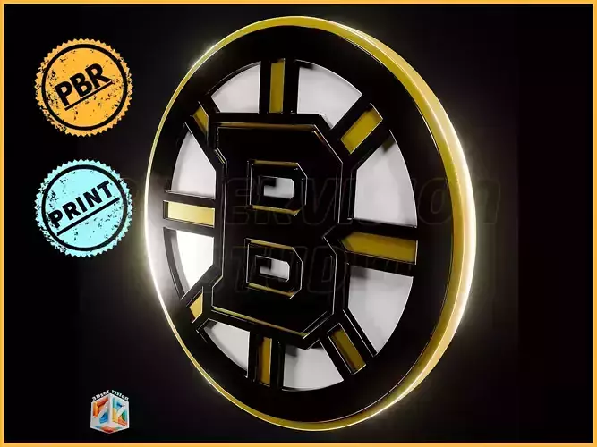 Boston Bruins logo - Cinematic - 3D print
