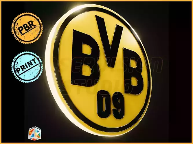 Borussia Dortmund logo  - Cinematic - 3D print