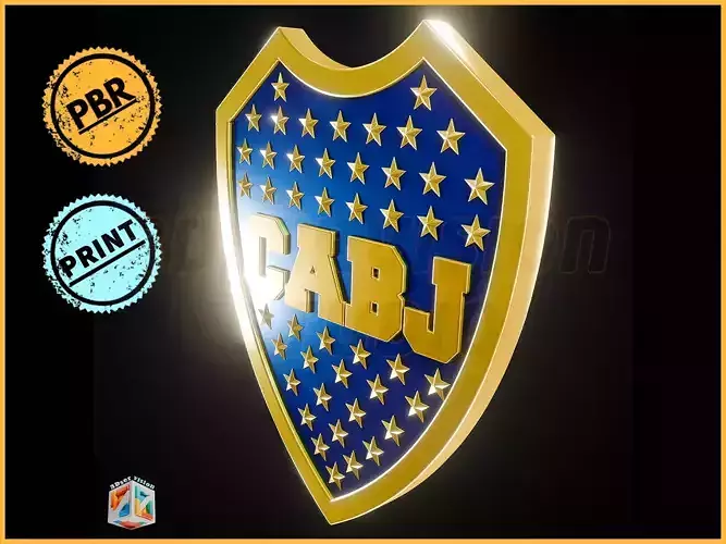 Boca Juniors logo - Cinematic - 3D print