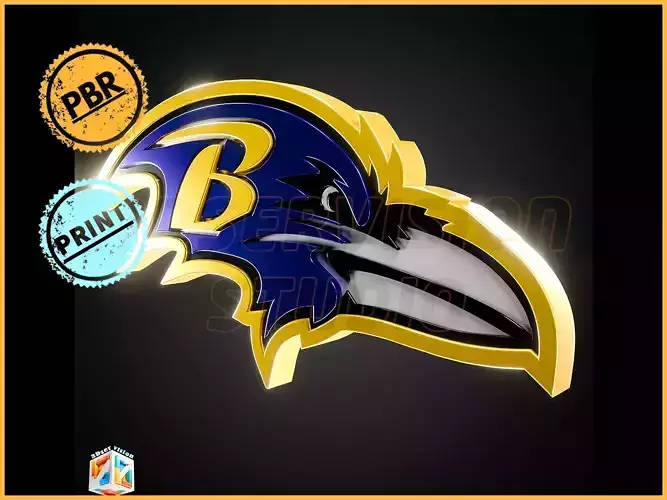 Baltimore Ravens logo - Cinematic - 3D print