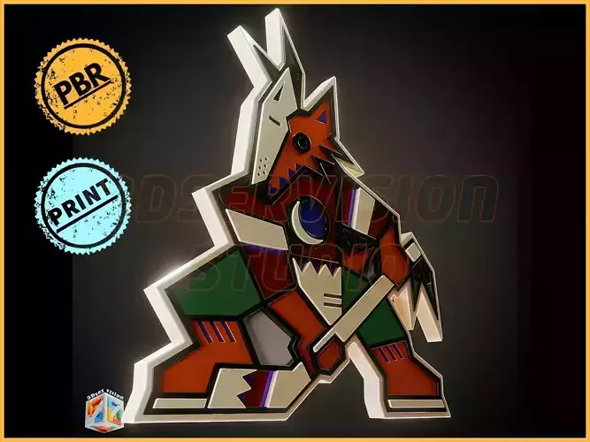 Arizona Coyotes logo - Cinematic - 3D print