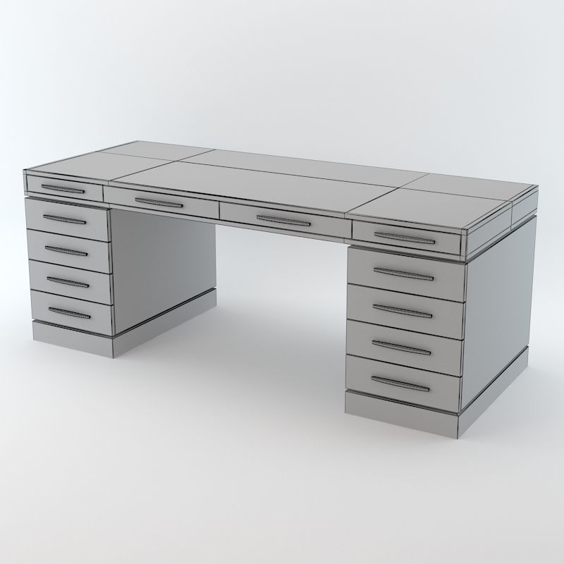 Davidson - The Wellington Desk AD624 3D model_1