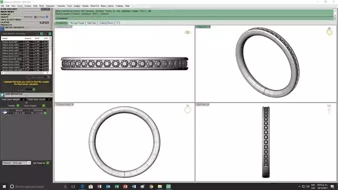 Small Round Diamond Channel Set Half Band 3DM