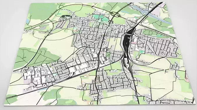 Cityscape Freilassing Bavaria Germany