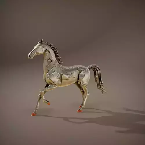 Sleek Metallic Horse model pack