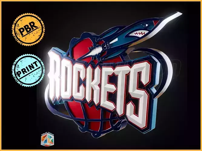 Houston Rockets logo - Cinematic - 3D print