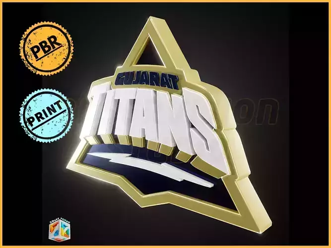 Gujarat Titans logo - Cinematic - 3D print