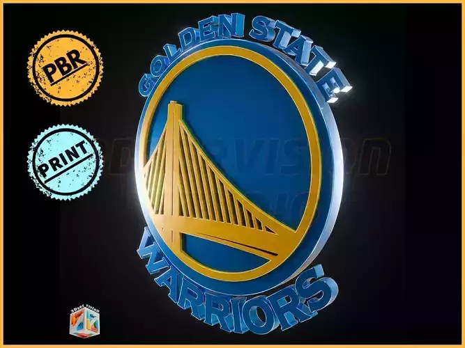 Golden State Warriors  logo - Cinematic - 3D print