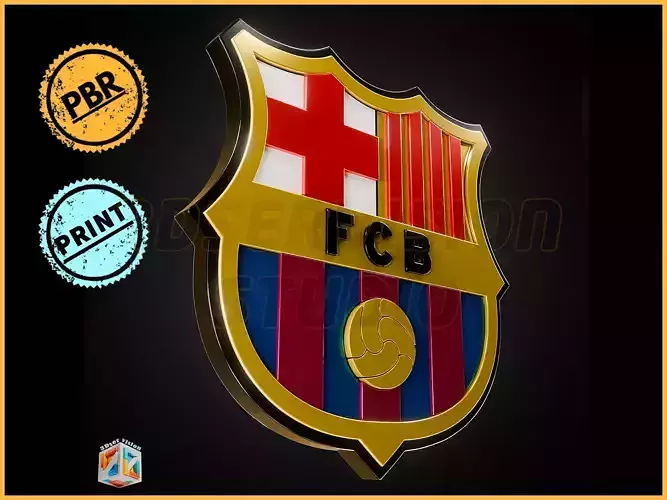 FC Barcelona logo - Cinematic - 3D print