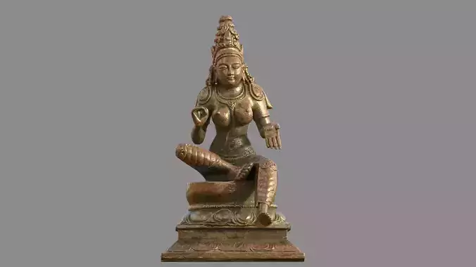 Bogashakti Parvati Statue hi poly