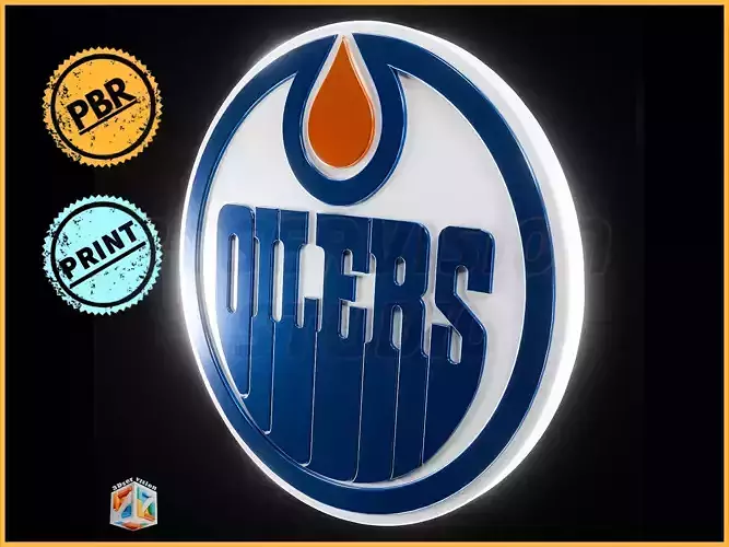 Edmonton Oilers logo - Cinematic - 3D print