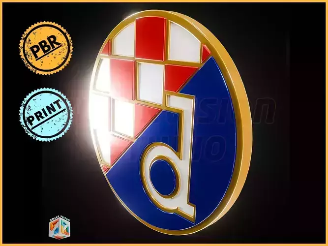 Dinamo Zagreb logo - Cinematic - 3D print