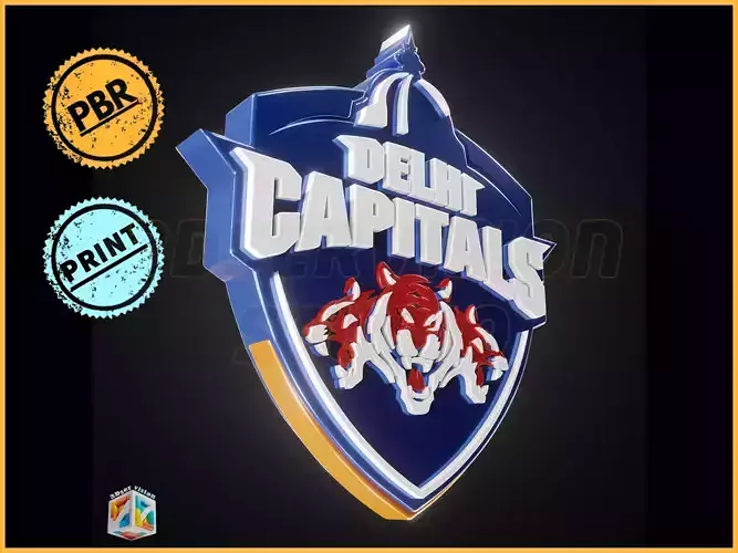 Delhi Capitals logo - Cinematic - 3D print