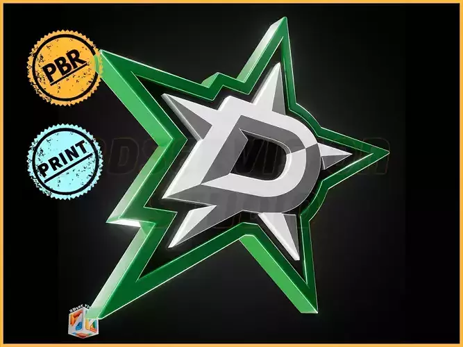 Dallas Stars logo - Cinematic - 3D print