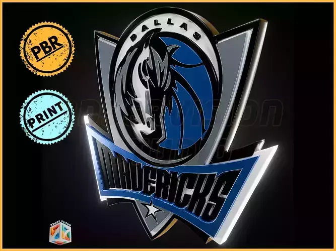 Dallas Mavericks logo - Cinematic - 3D print