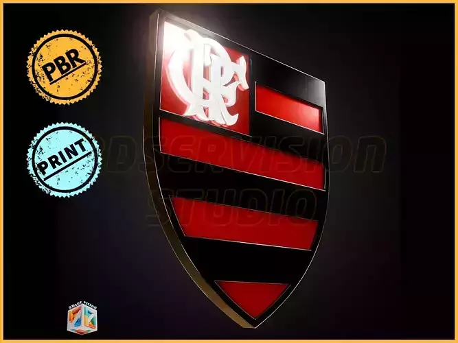 Clube De Regatas Do Flamengo logo - Cinematic - 3D print
