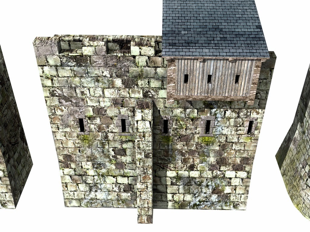 Medieval City fortifications Low-poly 3D model_12