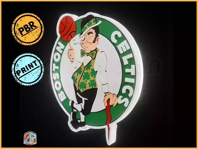 Boston Celtics logo - Cinematic - 3D print