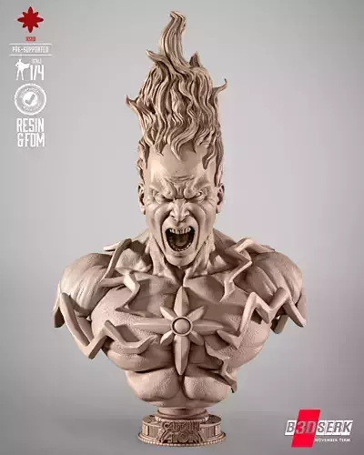  B3DSERK Captain Atom Portrait Bust