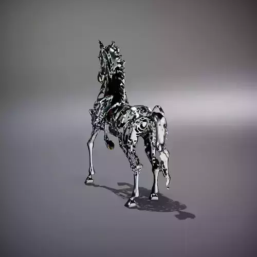 Elegant Metallic Horse model pack