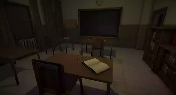 PSX - PS1 - School Interior - Modular - Low Poly