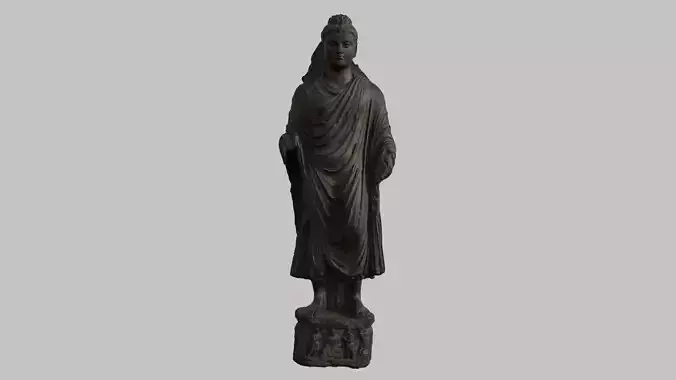 buddha sculpture statue hi poly