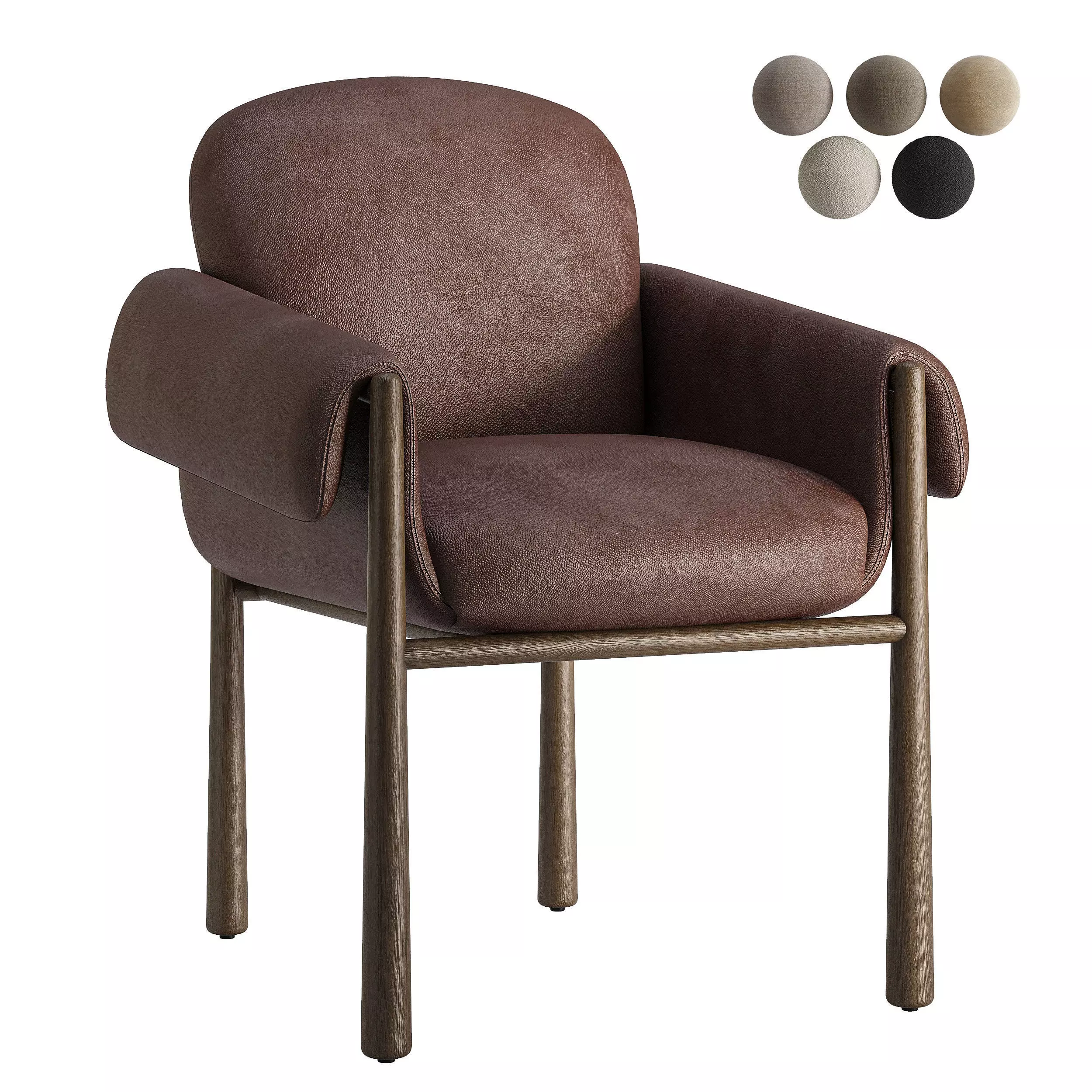 Olia Dining Chair-Fourhands 3D model