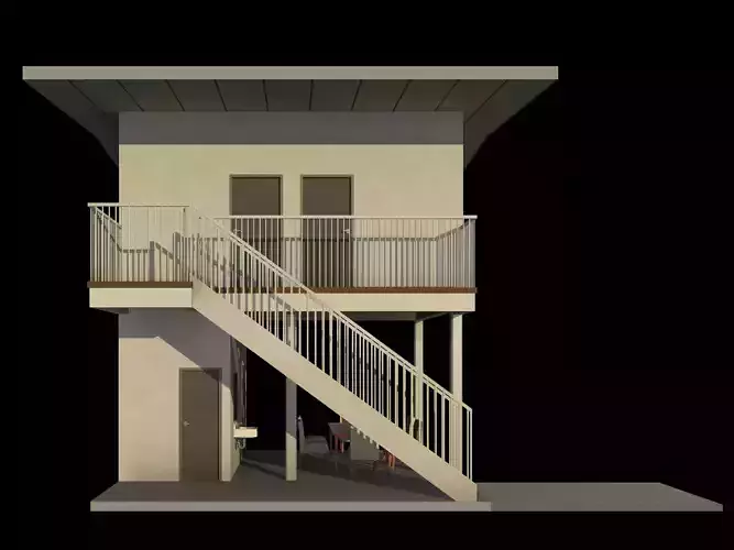 Low cost house by REVIT 25R12 3D model