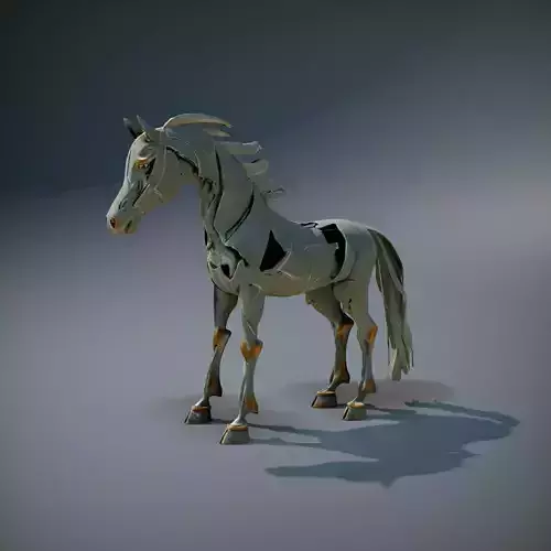 Metallic Horse Sculpture model pack