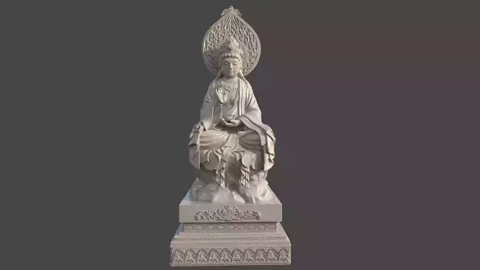 buddha sculpture Statue hi poly