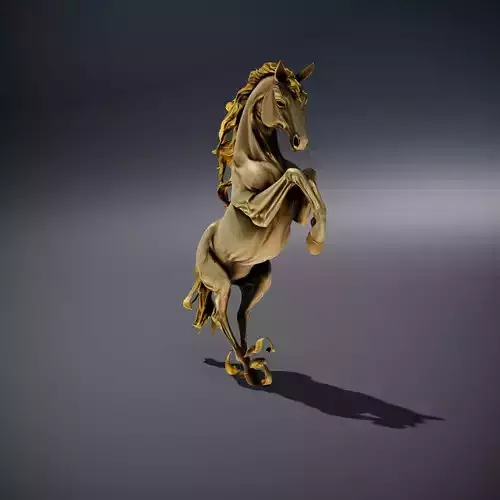 Golden Stallion Sculpture model pack