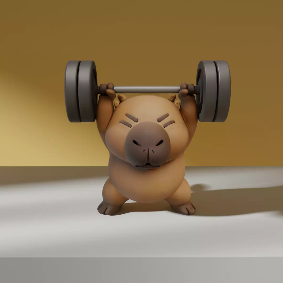 Capybara Strong pumped 3D model