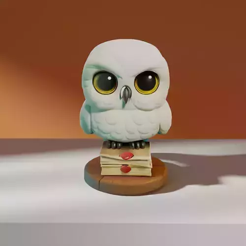 Hedwig-Inspired Stylized Owl
