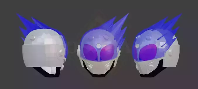 Kamen Rider Meteor Helm Pepakura Foam Unfold