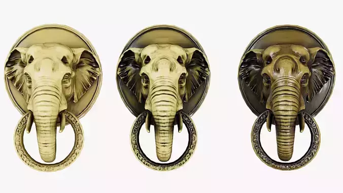 Elephant  Head Door Knocker 