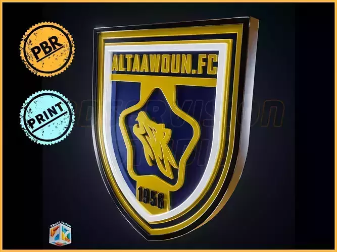 Al Taawoun logo - Cinematic - 3D print