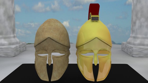 3D Model Ancient Greek Corinthian Helmets 3D model_1