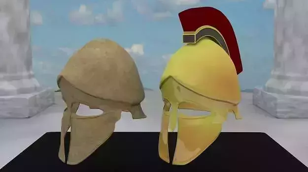 3D Model Ancient Greek Corinthian Helmets