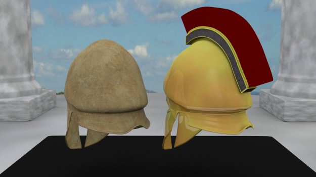 3D Model Ancient Greek Corinthian Helmets 3D model_2
