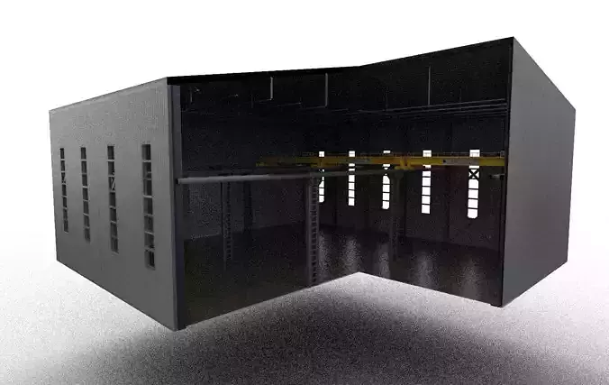 Modular Low Poly Factory Kit Scaleable Warehouse