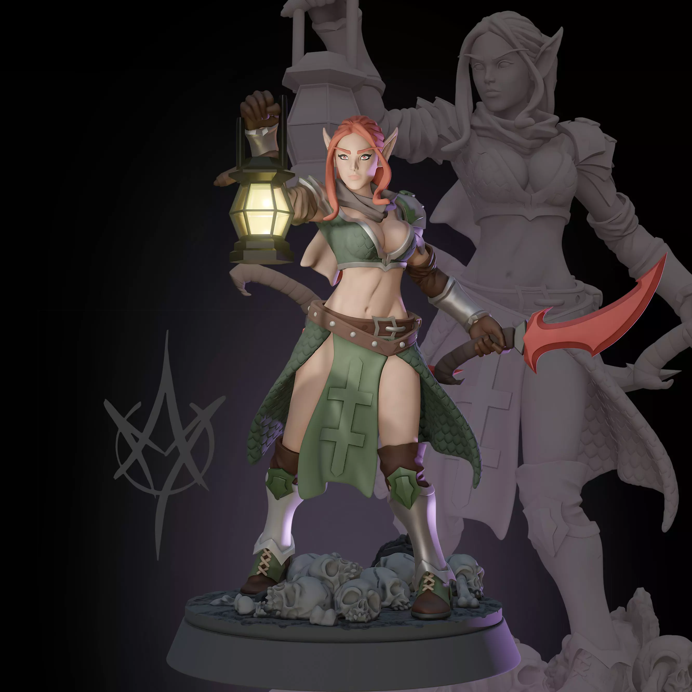 Anandriel The Ashen Blade 3D print model