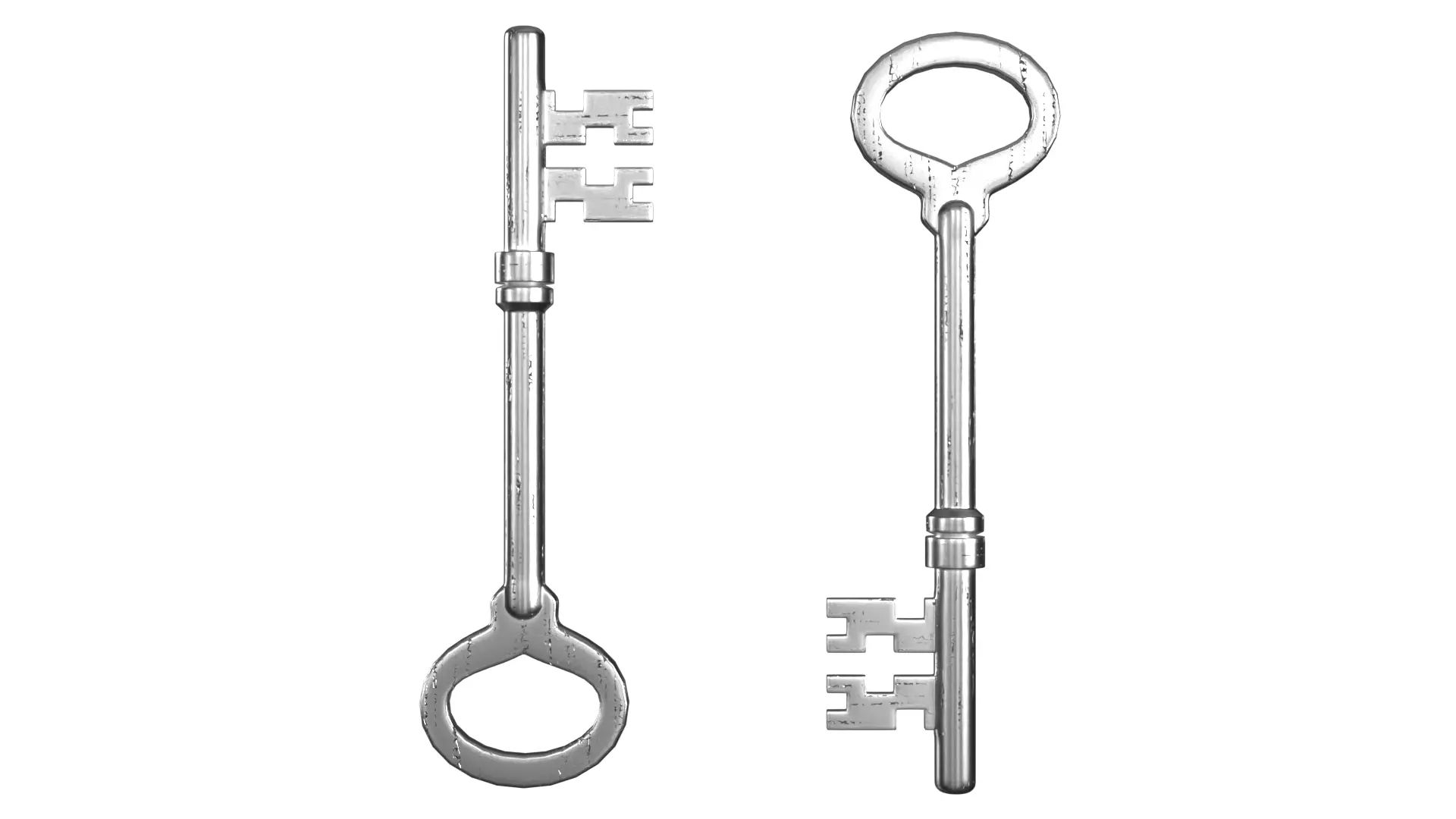 Old Key PBR 04 Low-poly 3D model