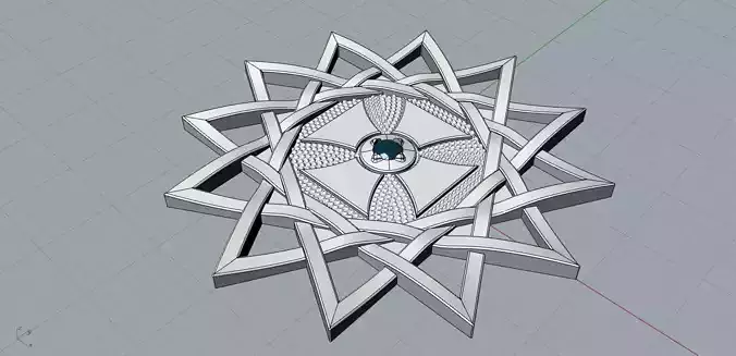 Ertsgamma golden star with diamond in center