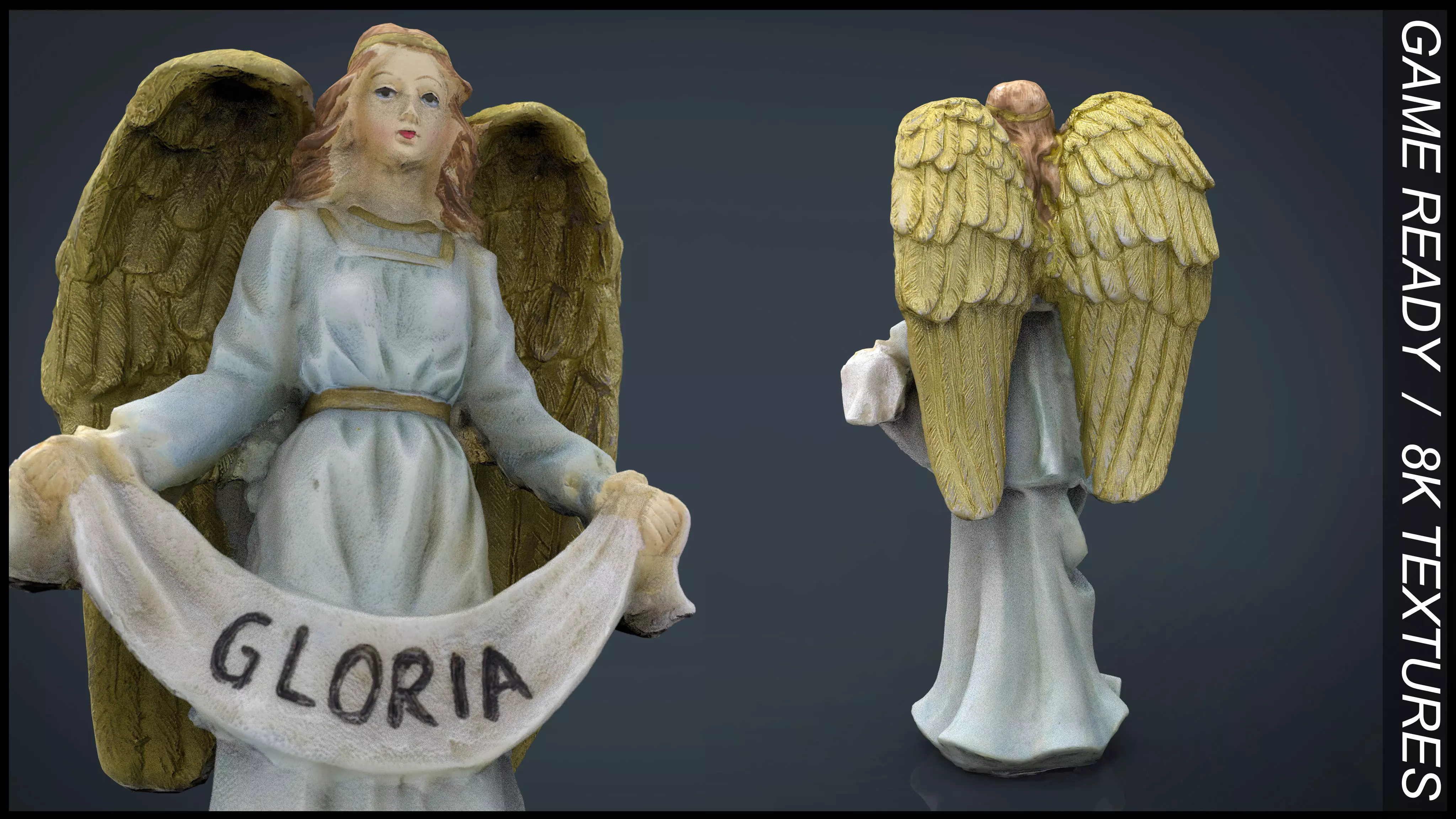 Gloria Angel Low-poly 3D model_0