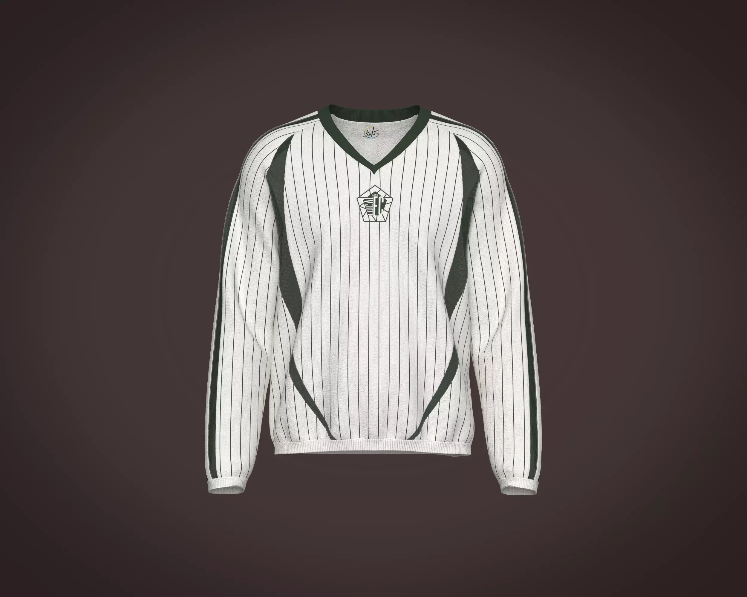 Mens raglan sweatshirt with cut and sew and graphic detailing 3D model