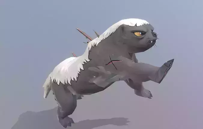 HONEY BADGER Reverse Slam Pbr Fbx  Animated