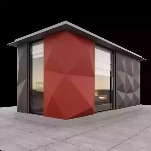 Backyard office with furniture