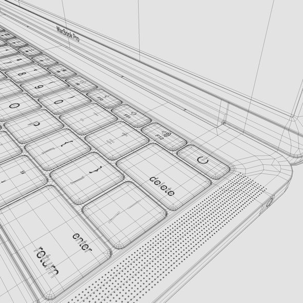 Apple MacBook Pro 13 Low-poly 3D model_10