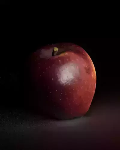 S00035 Realistic Red Apple Model Low-poly 3D model 4